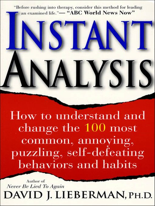 Title details for Instant Analysis by David J. Lieberman - Available